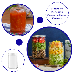 Sarkap 660 ml Gold Kapaklı Cam Kavanoz