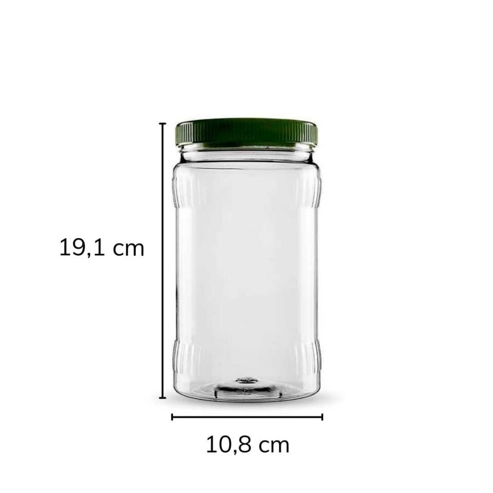 Sarkap 1500 ml 630 Adet Paletli Dilimli Pet Kavanoz YeşilKapak