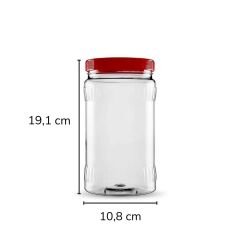Sarkap 1500 ml 630 Adet Paletli Dilimli Pet Kavanoz KIRMIZIKAPAK