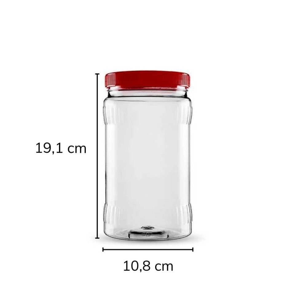 Sarkap 1500 ml 630 Adet Paletli Dilimli Pet Kavanoz KIRMIZIKAPAK