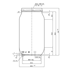Sarkap 1000 ml Gold Kapaklı Cam Kavanoz