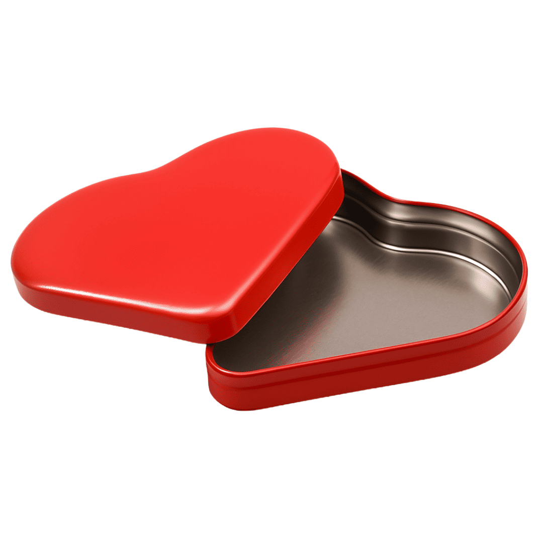 Sarkap Kalpli Metal Saklama Kutusu 171x150x39 mm Kırmızı