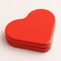 Sarkap Kalpli Metal Saklama Kutusu 171x150x39 mm Kırmızı