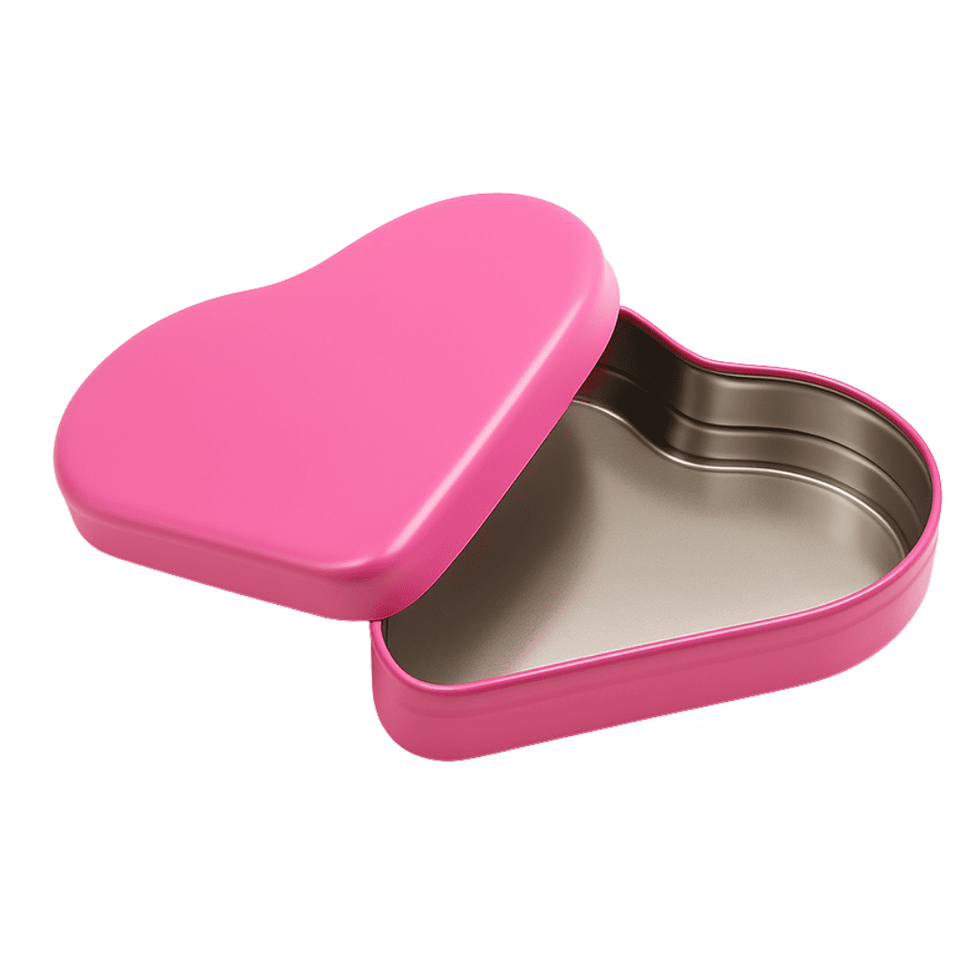 Sarkap Kalpli Metal Saklama Kutusu 171x150x39 mm Pembe