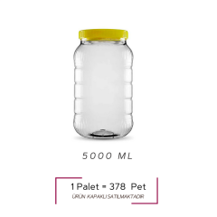 Sarkap 5000 ml 378 Adet Paletli Uzun Dilimli Pet Kavanoz SarıKapak