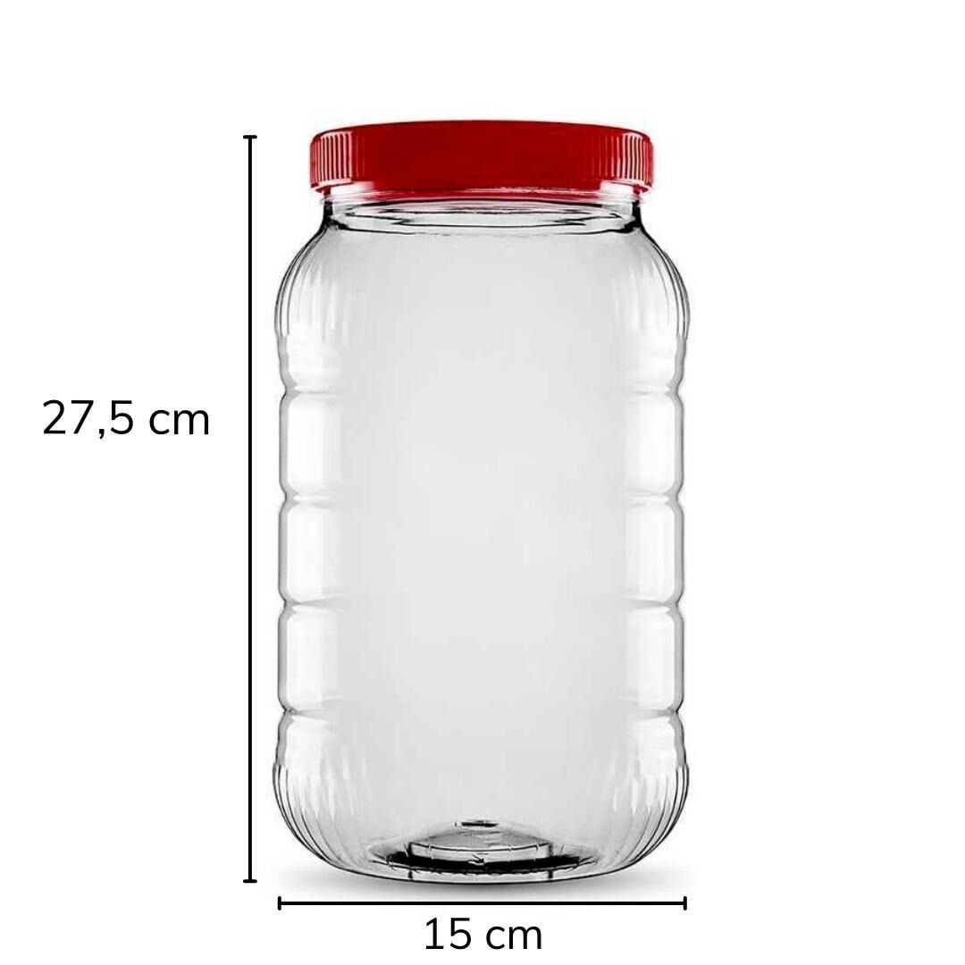 Sarkap 5000 ml 378 Adet Paletli Uzun Dilimli Pet Kavanoz KIRMIZIKAPAK