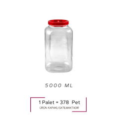Sarkap 5000 ml 378 Adet Paletli Uzun Dilimli Pet Kavanoz KIRMIZIKAPAK