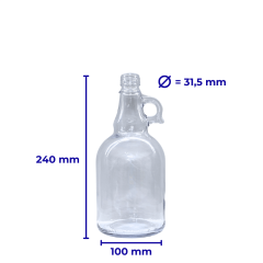 Sarkap 1000 ml 11 Adet Kolili Kapaklı Cam Galon Zeytinyağı Şişesi Yağdanlık Şeffaf