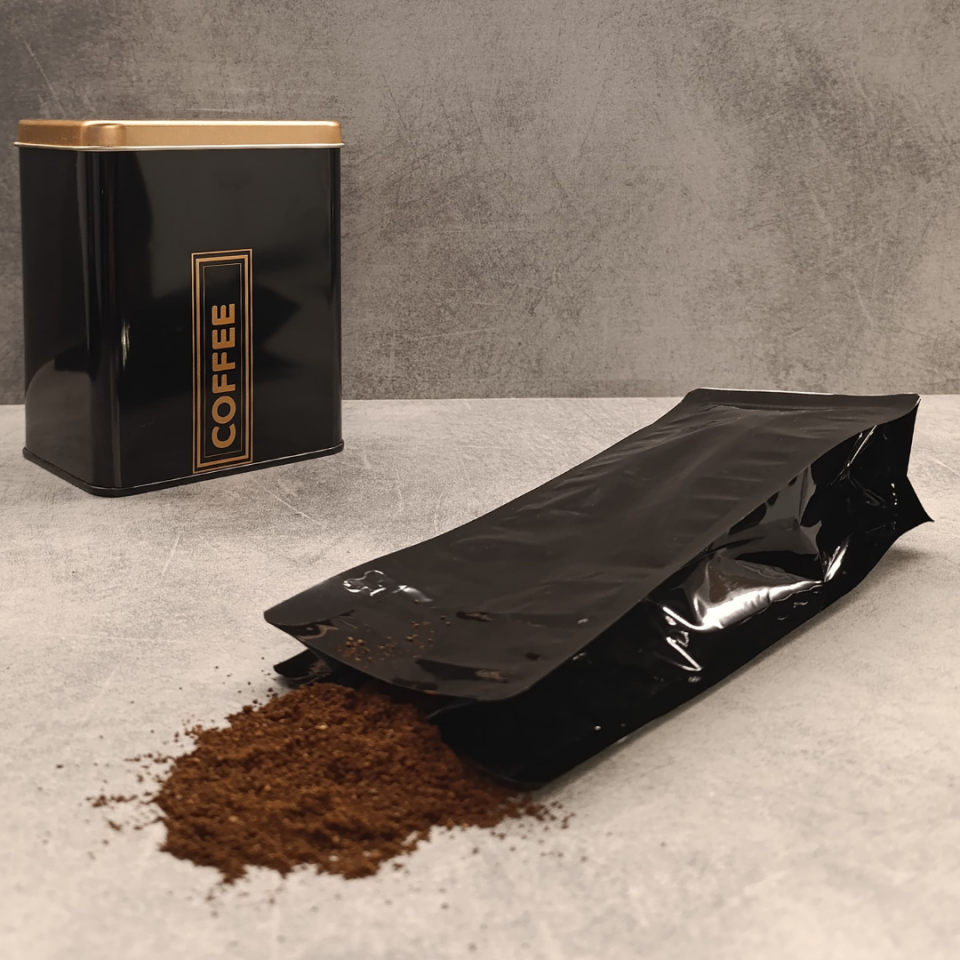 Sarkap 50 Adet Paketli Parlak Siyah Flat Bottom Kilitli Doypack 10x24,5cm