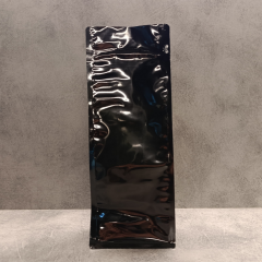Sarkap 50 Adet Paketli Parlak Siyah Flat Bottom Kilitli Doypack 14x37cm