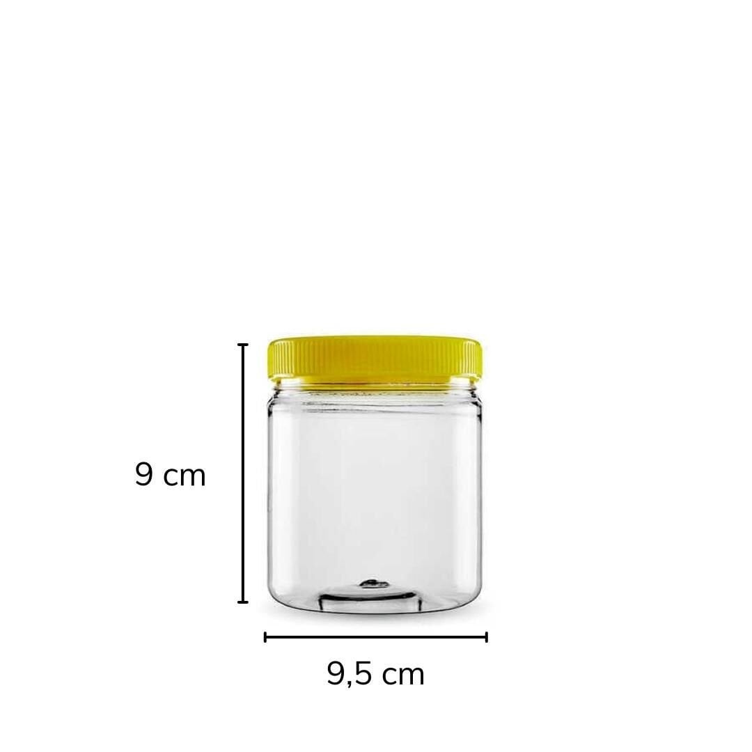 Sarkap 500 ml 27 Adet Kolili Silindir Pet Kavanoz SarıKapak