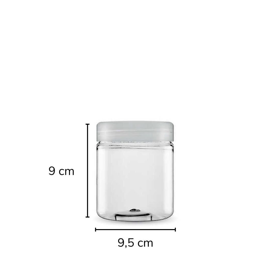 Sarkap 500 ml 27 Adet Kolili Silindir Pet Kavanoz ŞeffafKapak