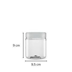 Sarkap 500 ml 27 Adet Kolili Silindir Pet Kavanoz ŞeffafKapak
