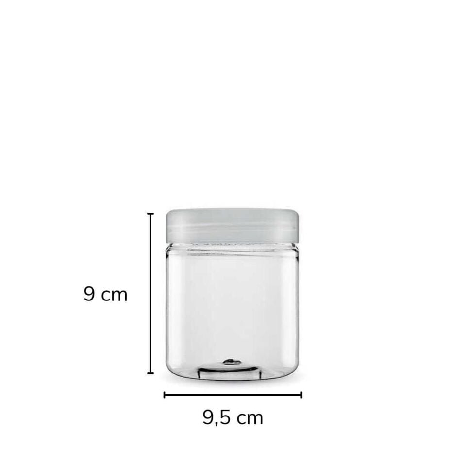 Sarkap 500 ml 27 Adet Kolili Silindir Pet Kavanoz ŞeffafKapak