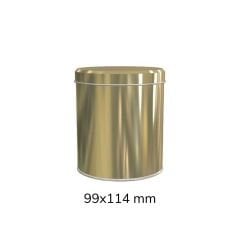 Sarkap 99x114 mm Metal Yuvarlak Kutu Gold