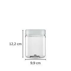Sarkap 750 ml 18 Adet Kolili Silindir Pet Kavanoz ŞeffafKapak