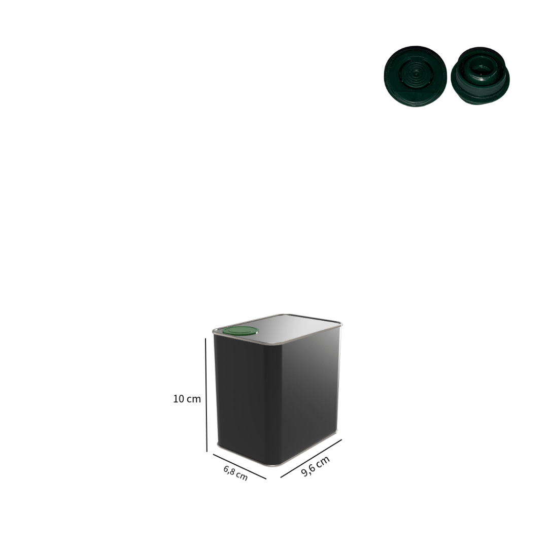 Sarkap 0,5 L (500 ml) Kapaklı Zeytinyağı Tenekesi Pratik Kapaklı