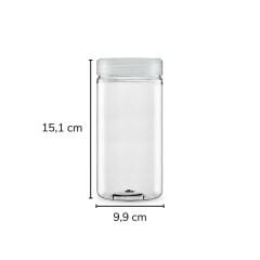 Sarkap 1000 ml 40 Adet Kolili Silindir Pet Kavanoz ŞeffafKapak