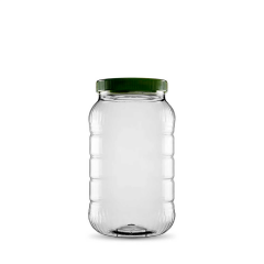 Sarkap 3000 ml 11 Adet Kolili Uzun Dilimli Pet Kavanoz YeşilKapak