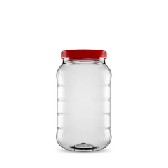 Sarkap 3000 ml 11 Adet Kolili Uzun Dilimli Pet Kavanoz KIRMIZIKAPAK
