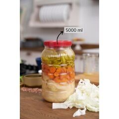 Sarkap 5000 ml 7 Adet Kolili Uzun Dilimli Pet Kavanoz SarıKapak