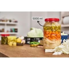 Sarkap 5000 ml 7 Adet Kolili Uzun Dilimli Pet Kavanoz SarıKapak