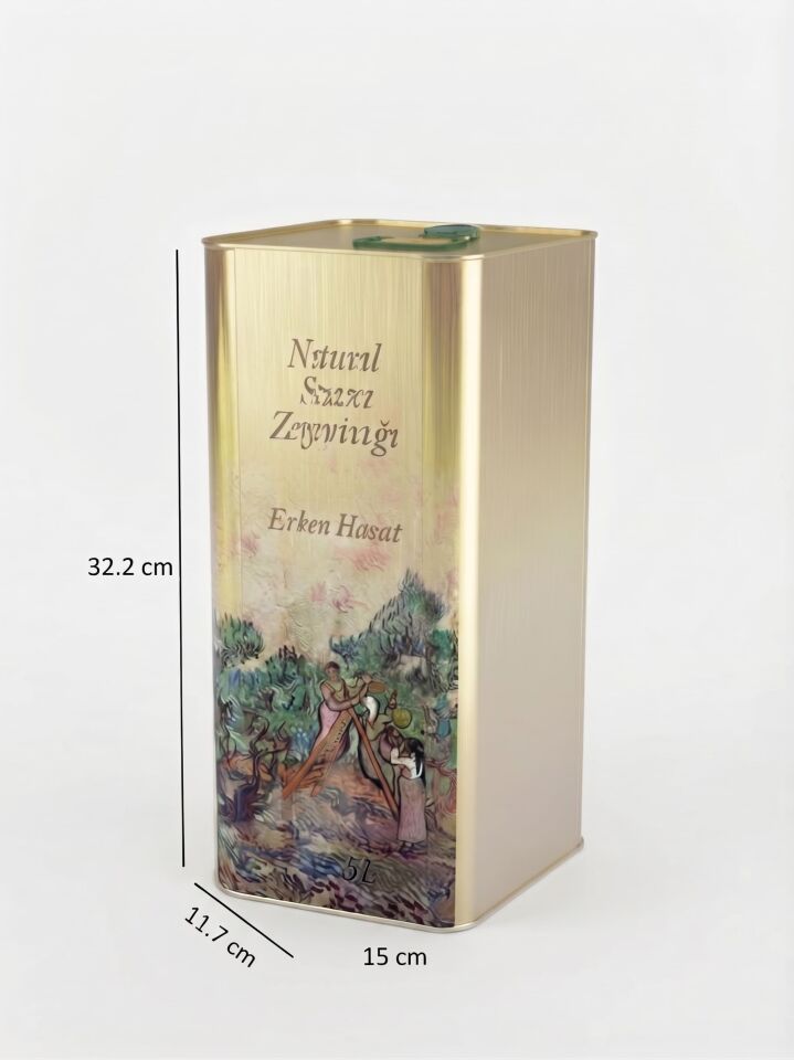 Sarkap 5 L 6'lı Zeytinyağı Tenekesi MaviYeşil