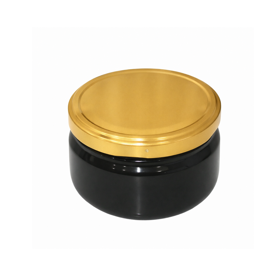 Sarkap 350 ml 27 Adet Kolili Silindir Pet Kavanoz GoldKapak