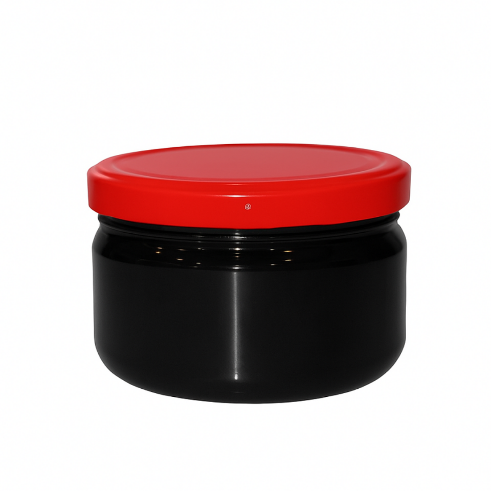 Sarkap 480 ml 27 Adet Kolili Silindir Pet Kavanoz KIRMIZIKAPAK