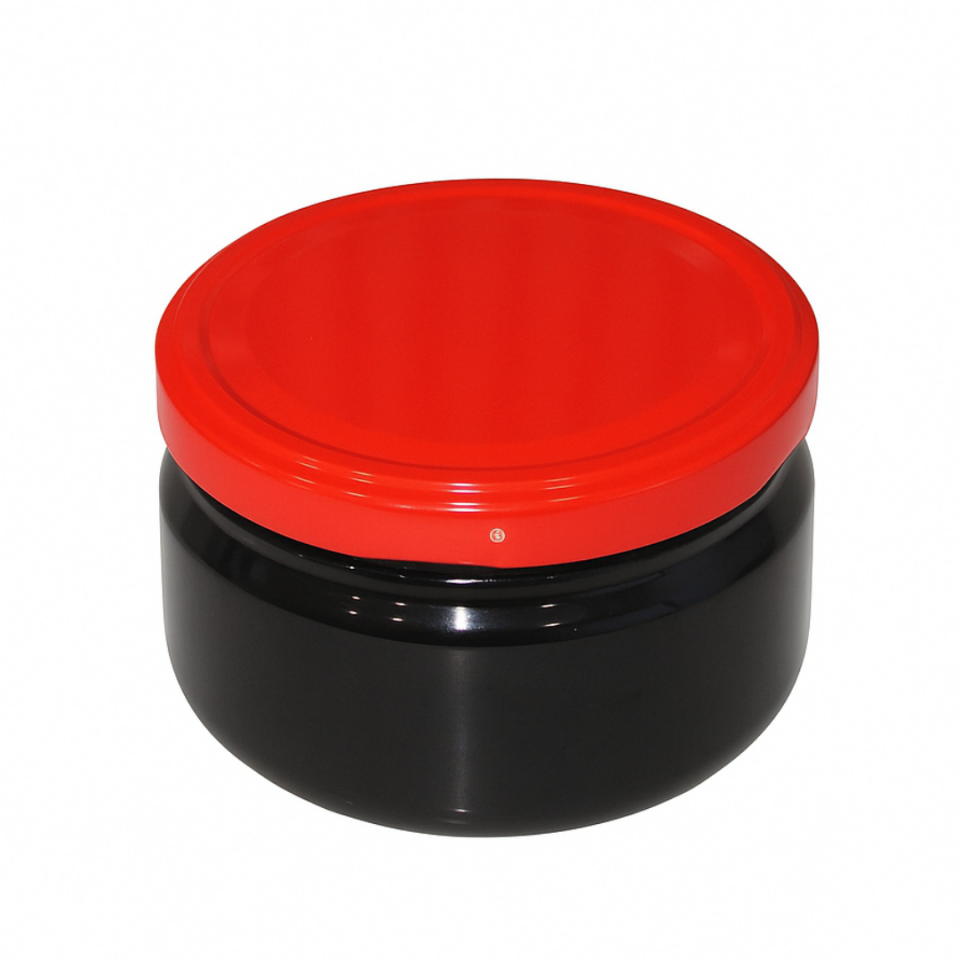 Sarkap 480 ml 27 Adet Kolili Silindir Pet Kavanoz KIRMIZIKAPAK
