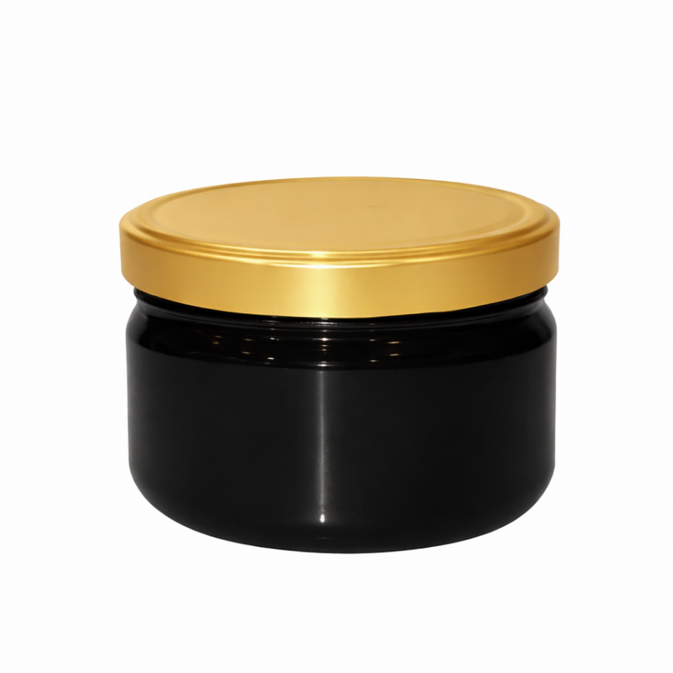 Sarkap 480 ml 27 Adet Kolili Silindir Pet Kavanoz GoldKapak