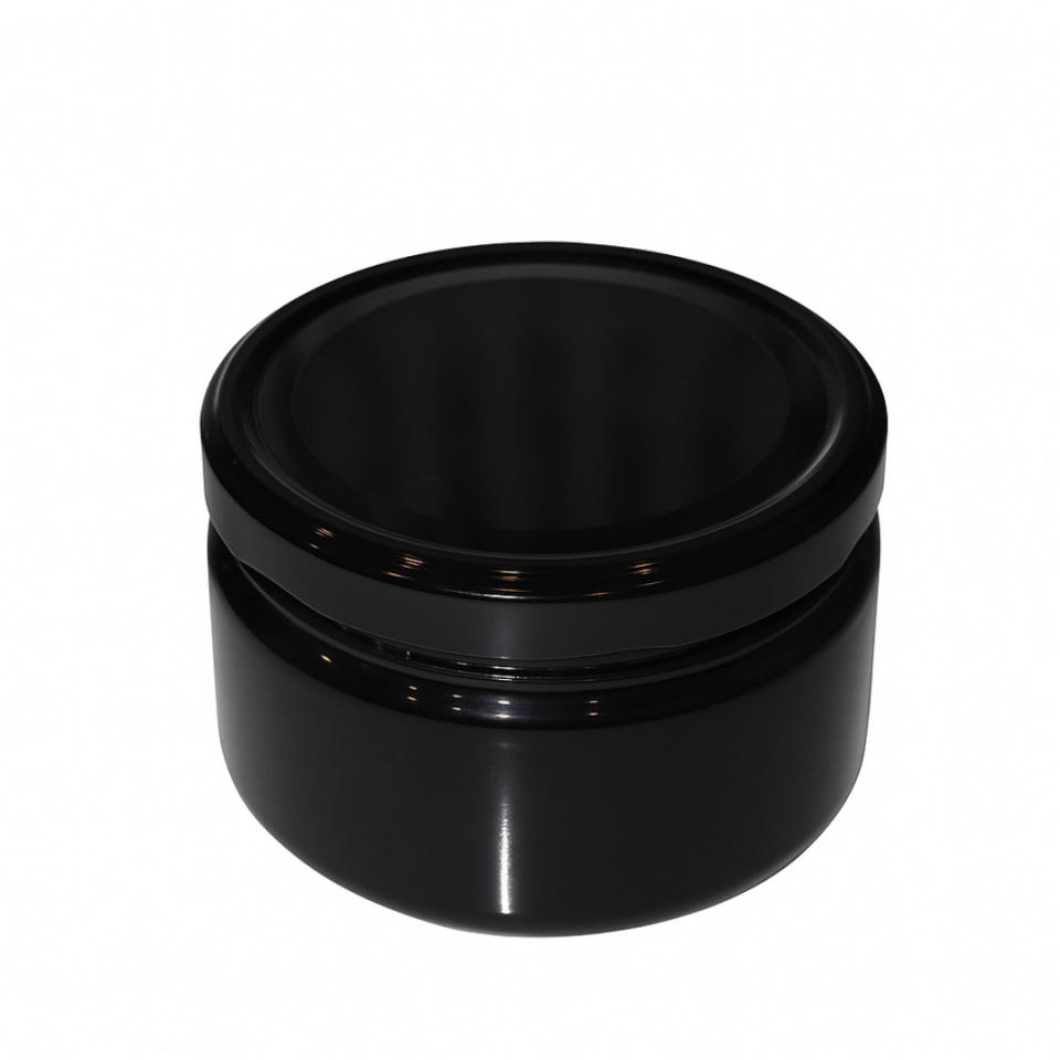Sarkap 480 ml 27 Adet Kolili Silindir Pet Kavanoz SiyahKapak