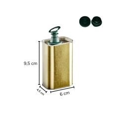 Sarkap 0,175 L (175 ml) 40 Adet Kolili Kapaklı Zeytinyağı Tenekesi Dobi Kapak - Gold