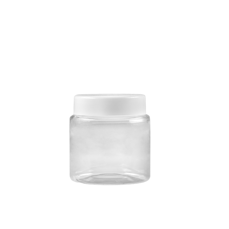 Sarkap 220 ml 60 Adet Kolili Silindir Pet Kavanoz BeyazKapak