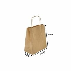Sarkap Burgu Saplı Kraft Çanta 18x8x24