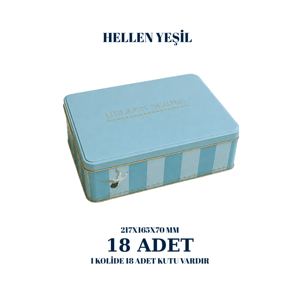 Sarkap 18'li 164x217x70 mm Dekoratif Kutu HellenYeşil