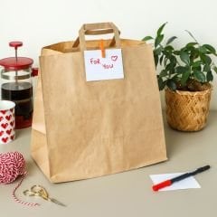 Sarkap Düz Sap Kraft Çanta