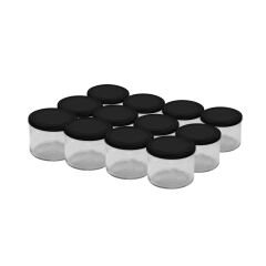 Sarkap Home 12'li 300 ml Mat Siyah Kapaklı Shrinkli Baharatlık Kavanoz