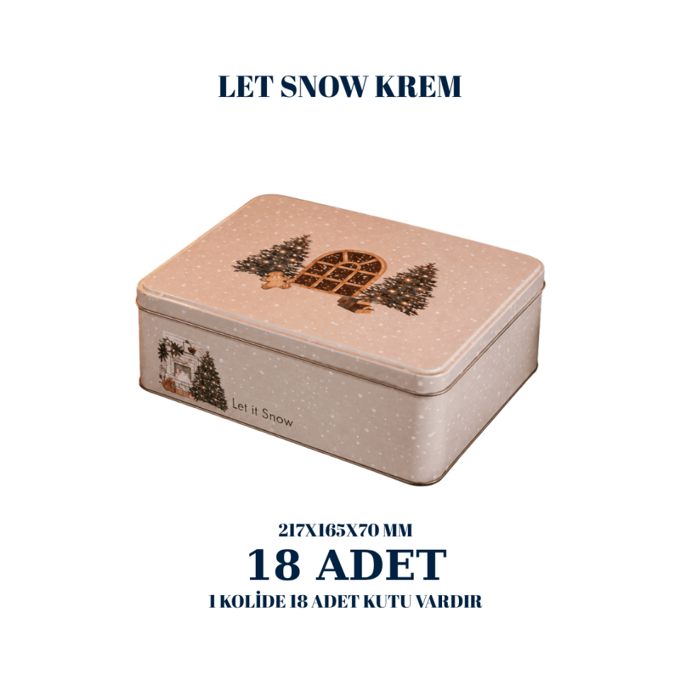 Sarkap 18'li 164x217x70 mm Dekoratif Kutu KremAğaç