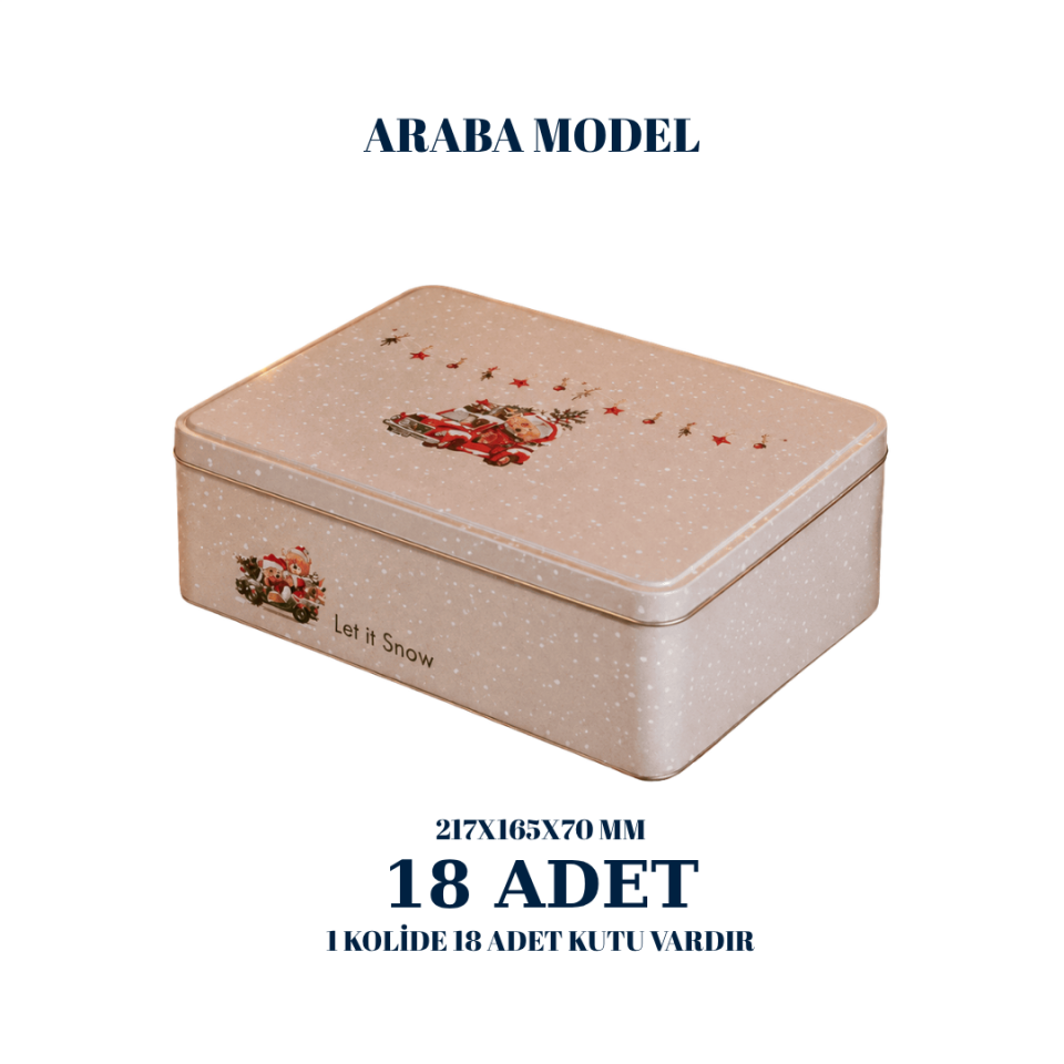 Sarkap 18'li 164x217x70 mm Dekoratif Kutu KremAraba