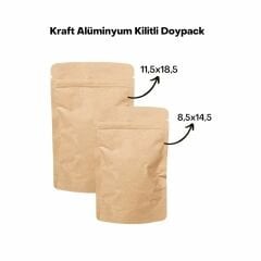 Sarkap Kraft Alüminyum Kilitli Doypack 11,5x18,5
