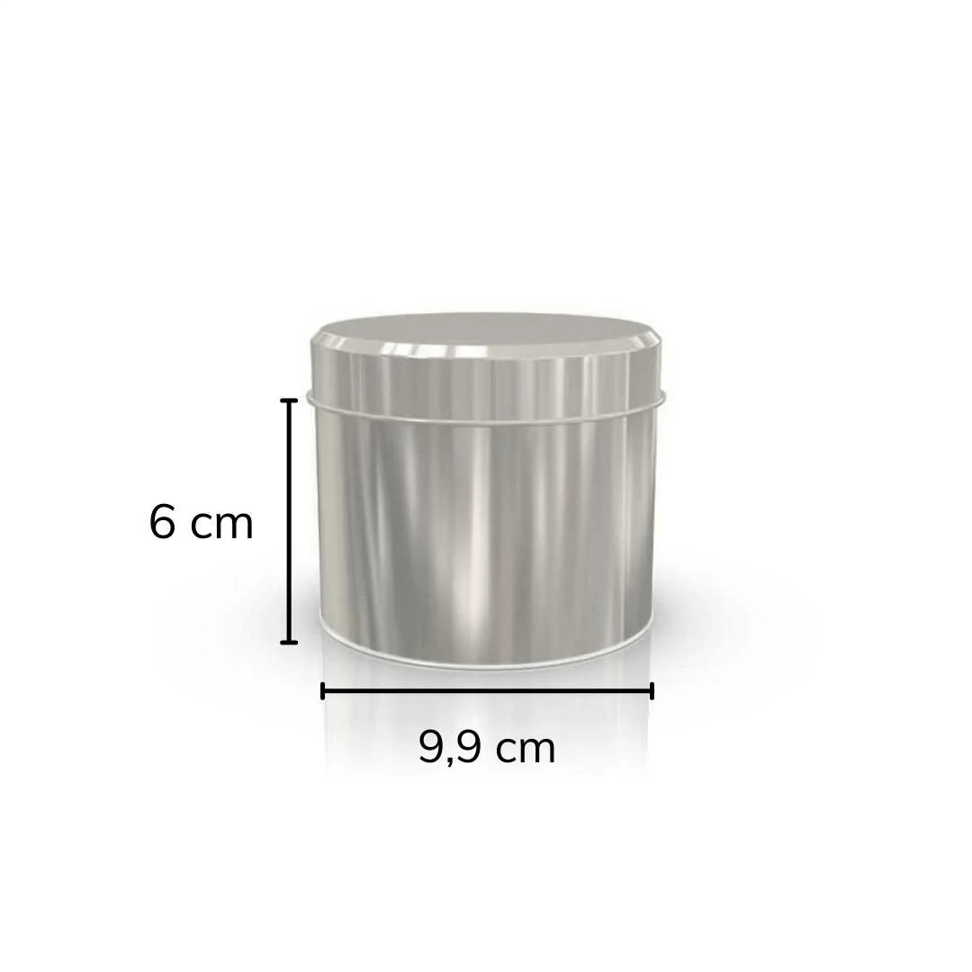 Sarkap 99x60 mm Metal Yuvarlak Kutu Silver