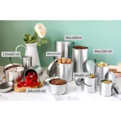 Sarkap 99x60 mm Metal Yuvarlak Kutu Silver