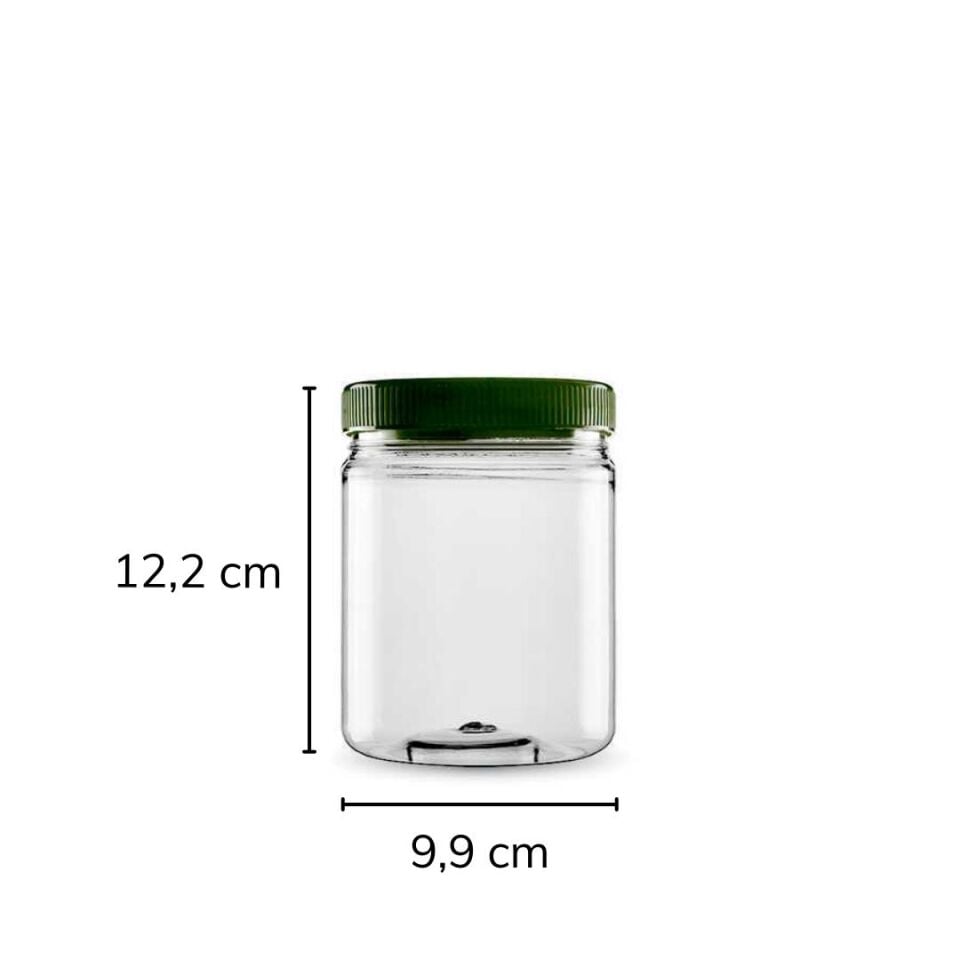 Sarkap 750 ml 847'li Silindir Pet Kavanoz YeşikKapaklı