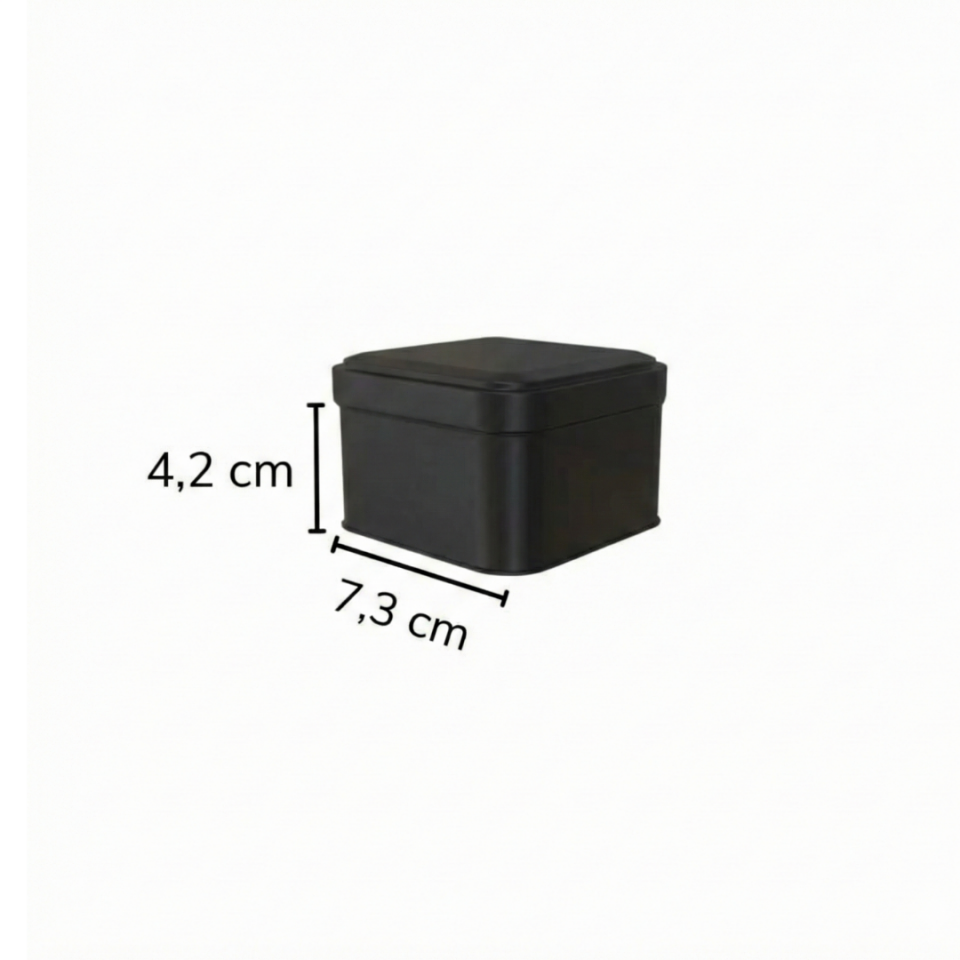 Sarkap 96'lı 73x42 mm Metal Kare Kutu Mat Siyah