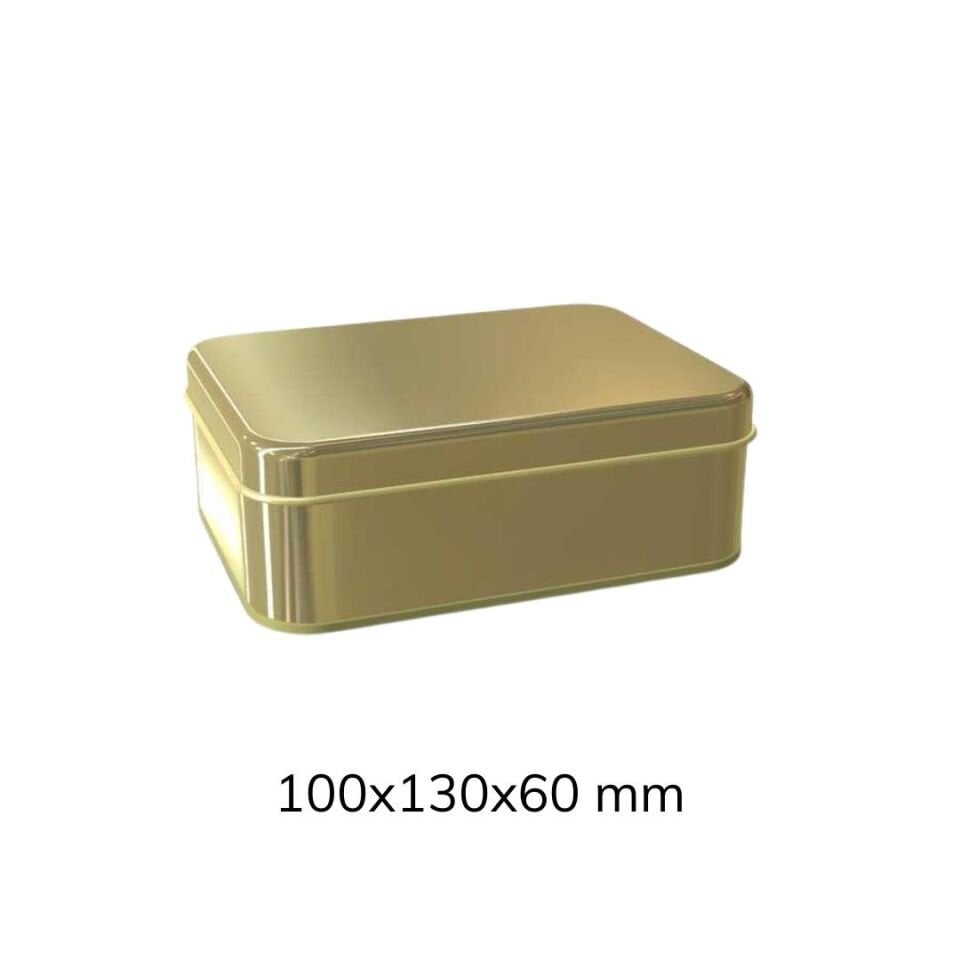 Sarkap 24'lü 100x130x60 mm Metal Dikdörtgen Kutu Gold