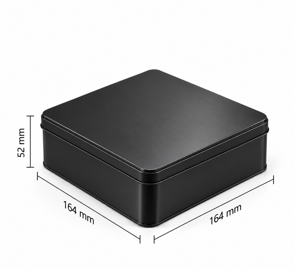 Sarkap 20'li 164x52 Köşeli 500-750 gr Metal Kutu Mat Siyah
