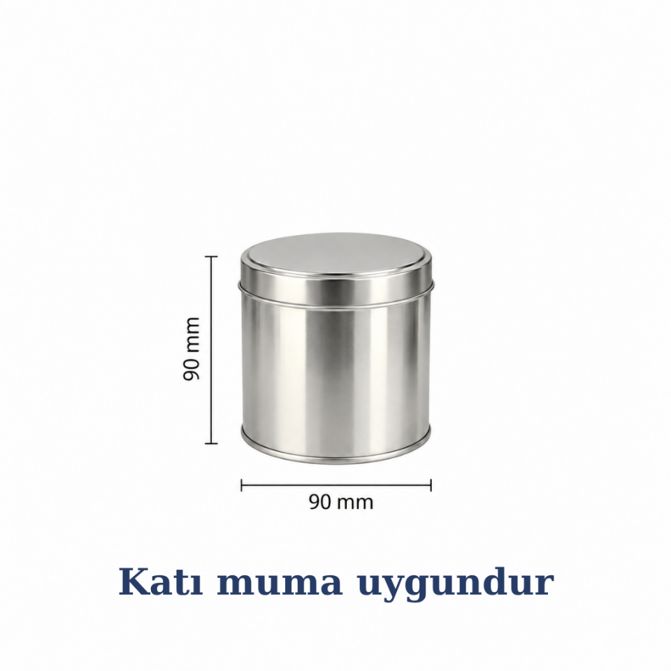 Sarkap 35'li 90x90 mm Yuvarlak 125-175 Gr Çay&Kahve Metal Kutu Silver