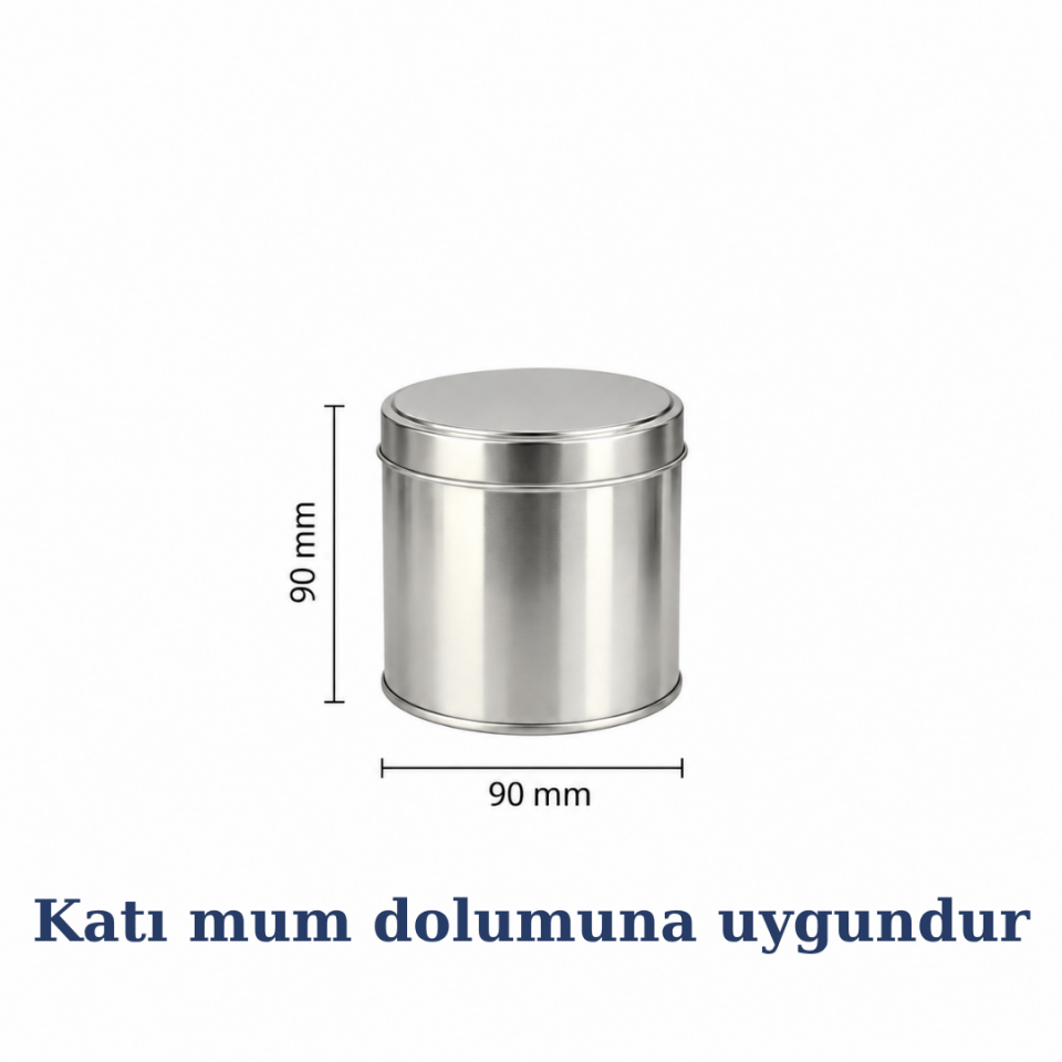 Sarkap 35'li 90x90 mm Yuvarlak 125-175 Gr Çay&Kahve Metal Kutu Silver