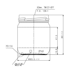Sarkap 210 ml Kapaksız Cam Kavanoz
